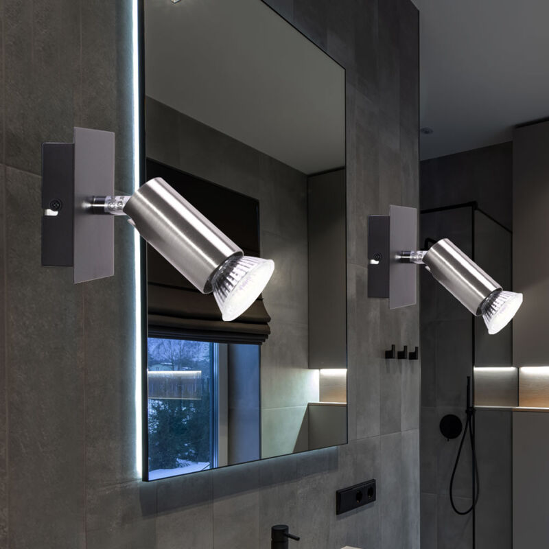 Chao Zan Lampade Da Parete, Luci Da Parete Regolabili, Lampada Specchio Bagno, Applique Da Parete Metallo Vintage Applique Industrial Per Corridoio, Scale, Camera Da Letto (Bianco - Foto 14