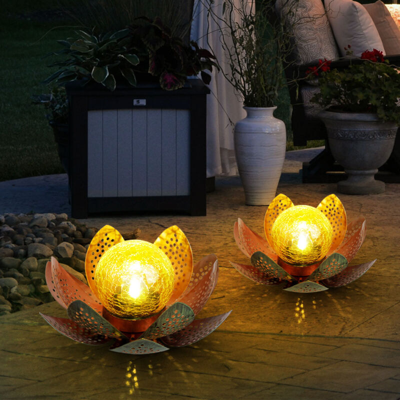 Navaris Lapada Fiore Di Loto - Lanterna Solare Da Esterno - Illuinazione Esterna Giardino - 10