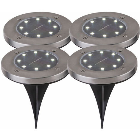Set di 3 luci solari a innesto, acciaio inox, H 23,5 cm | ETC Shop