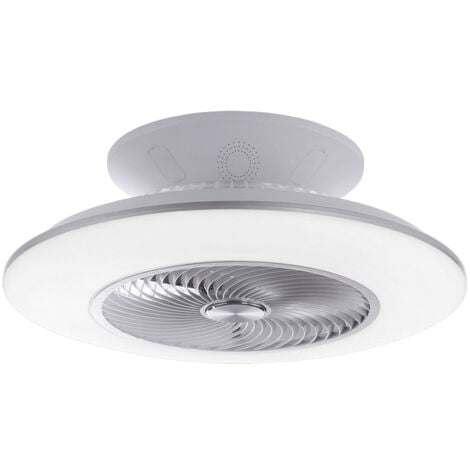 Ventilatore da soffitto a LED con telecomando, plafoniera, dimmerabile,  lampada diurna, timer ventola, circuito CCT, 32W