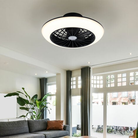 Ventilatore da soffitto con illuminazione Plafoniera silenziosa con  ventilatore Lampada da soffitto camera da letto, funzione
