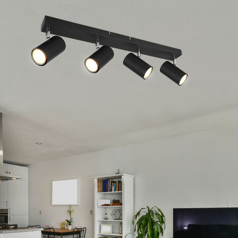 Lampada A Soffitto Lichinga In Metallo Nero, 2 Luci Con Faretti Regolabili, Attacco GU10, Spot - Foto 5