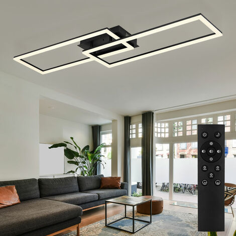 Plafoniera LED Quadrata Alpha Lights 36W, Colore Nero, Design Ultra Sottile - Luce Diurna Per Interni, IP44