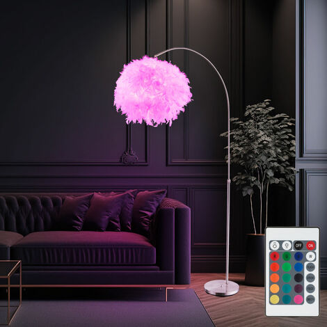 Lampada da terra ad arco a LED, regolabile in altezza, lampada ad arco, bianco, dimmerabile