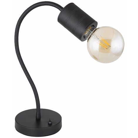 Lampada da tavolo per bambini LED 12x11cm bianco nero Anubi