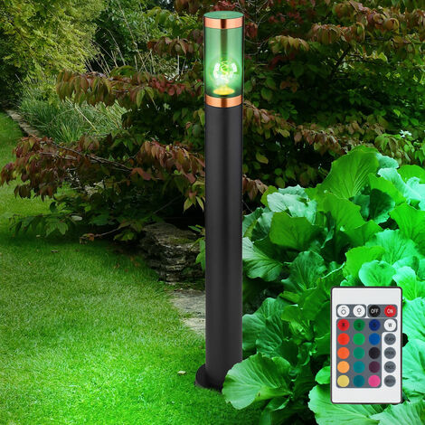 Lampada da terra Remaisnil in metallo/vetro in colore nero/fumo, lampada da terra moderna in design retro/vintage con interruttore a pedale sul cavo, 4 luci, 4 x G9, senza lampadina/e