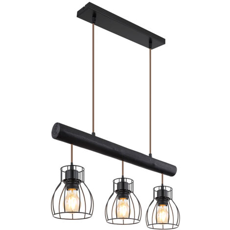 iDEGU Lampadario a Sospensione Vintage, 3 Luci Lampade a Sospensione