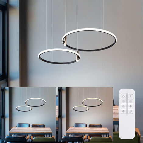 inifair Lapada a sospensione a led in legno, lapada a sospensione rustica in legno