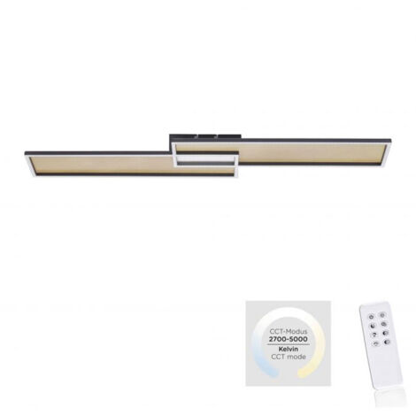 Plafoniera LED lampada da soffitto dimmerabile con telecomando lampada da soggiorno moderna, CCT, 1x LED 40W 1700Lm, L 110 cm