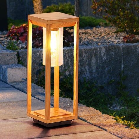 Lampada da esterno lampada da terra lampada da giardino effetto legno lampada  da terra, pressofusione di