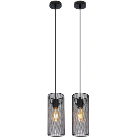 Lampada a sospensione Led Filo gabbia in metallo D. 40cm H. 150cm E27- Trio Lighting