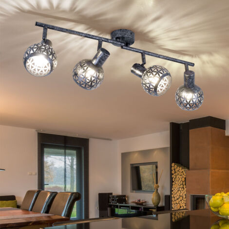 B.K.Licht Faretti da soffitto orientabili, include 4 lampadine GU10, luce calda