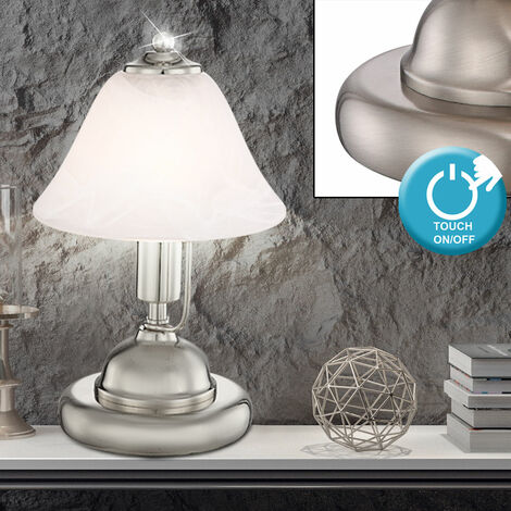 Lumetto Moderno Fungo Led Touch Dimmer Donna Ottone E Vetro Alabastro Trio Lighting 81894598