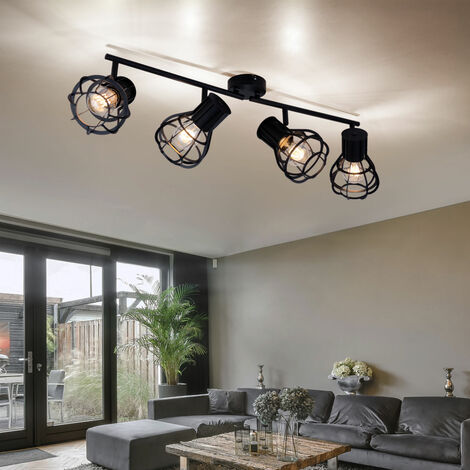 NETTLIFE Plafoniera LED Nera Lampada da Salotto Lampada Moderna Dimmerabile con Telecomando 50 W Camera da Letto Grande per Cucina Corridoio | Leroy Merlin