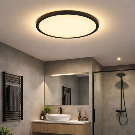 Plafoniera LED Rotonda Dimmerabile Stile Nordico - 30/40/50 Cm In Nero O Colori Per Soggiorno, Cucina E Bagno