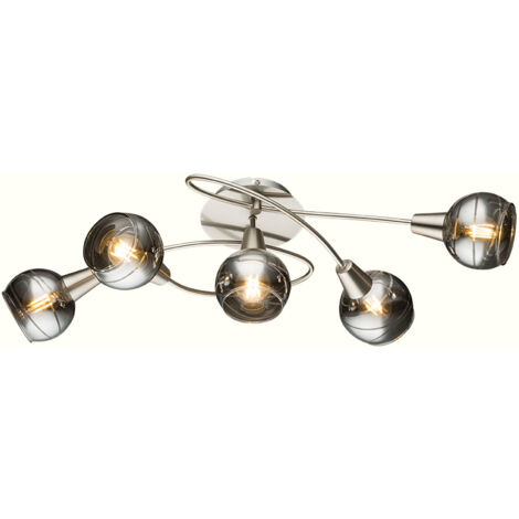 Lampadario A Soffitto LED A Cristallo 8 Anelli - Moderno 62W Dimmerabile Con Telecomando - Acciaio Inox E Cristallo K9 Per Soggiorno, Camera, Sala Da Pranzo