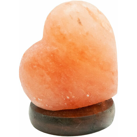 Lampada Di Cristallo Di Sale Naturale Dell'Himalaya - 2-3 Kg - Lampada Da Tavolo Con Base In Legno E Lampadina Inclusa