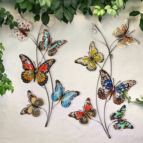 Decorazione da Parete in Metallo con Colibrì, Decorazione per