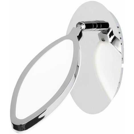 Lampada da parete Lampada da parete Faretto da corridoio Lampada da corridoio, Faretto mobile e inclinabile, Cromo, 1x LED 4.5W 315Lm Bianco caldo, LxAxP 6x12x24cm