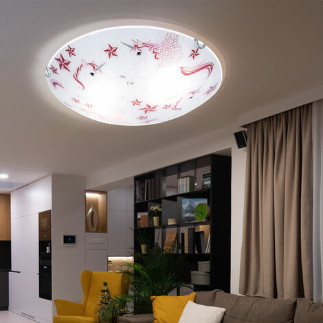 Plafoniera Lampada stile-classico in vetro annata Luce da soffitto Tondo Retro Design Vintage E27 Illuminazione Lampadari Sala da pranzo Camera da letto Cucina Corridoio Scala Applique moderna 30CM