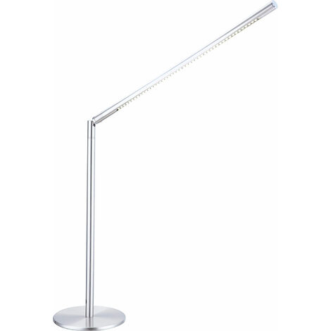 Reality Leuchten Antibes - Lampada Da Tavolo In Metallo Nichel Opaco Con Paralume In Vetro Alabastro Bianco