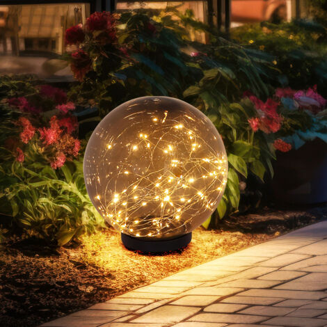 RGB Lampada Sfera Giardino, Luminosa Da Giardino 30 CM/12 Inch Sfera, Luci Solari Esterno IP65 Impermeabili, 1200mAh Lampada Solari Dimmerabili Per Esterni, Luci Piscina, Balcone, Decorazione Stanza
