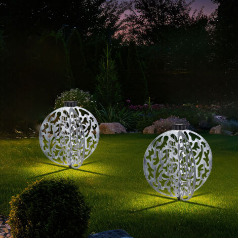 Lampada ad energia solare Argento Acciaio Plastica Argentato | Leroy Merlin