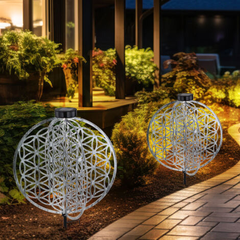 Lanterna Solare Giardino GolWof LED Lanterna Solare Esterno Vintage Luce Bianco Caldo Luce