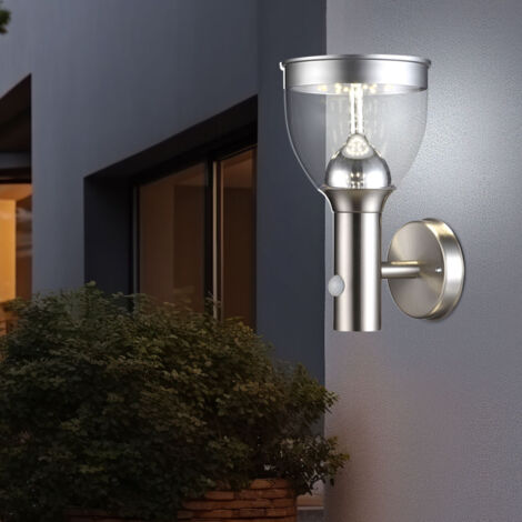 Set di 2 luci solari da parete per esterni, lampade solari con sensore di movimento dal tramonto all'alba, impermeabili, 3 modalità di illuminazione | Leroy Merlin