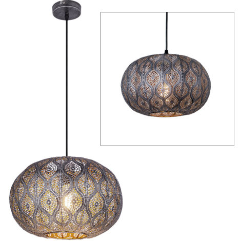 Lampada a sospensione Shades con quattro paralumi in tessuto