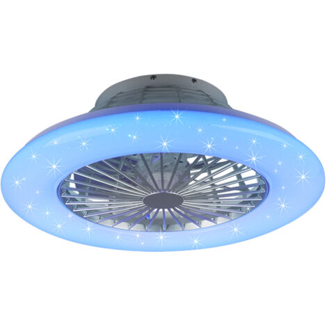 Ventilatore Da Soffitto Con Luce LED E Bluetooth - RGB, Dimmerabile, Telecomando, Per Casa E Ufficio - Foto 3