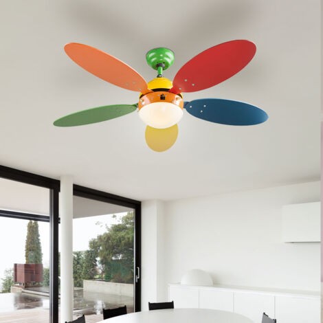 Ventilatore A Soffitto Per Bambini Con Luce LED E Telecomando, Silenzioso, 6 Velocità, Motore DC Reversibile - 3