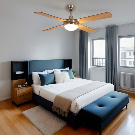 Ventilatore A Soffitto Izrielar Con Luce LED Integrata, 2 Pezzi, Telecomando E App Bluetooth. 6 Velocità, 3 Temperature Colore (3000K-6500K), Timer. Ideale Per Camere 15-25 Mq.