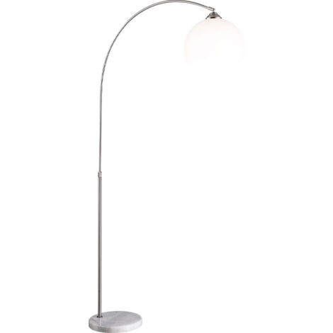 CCLIFE lampada a stelo Lampada ad Arco lampada da terra ad arco altezza Regolabile 145-220 cm con Base in Marmo E27 max. 60 W