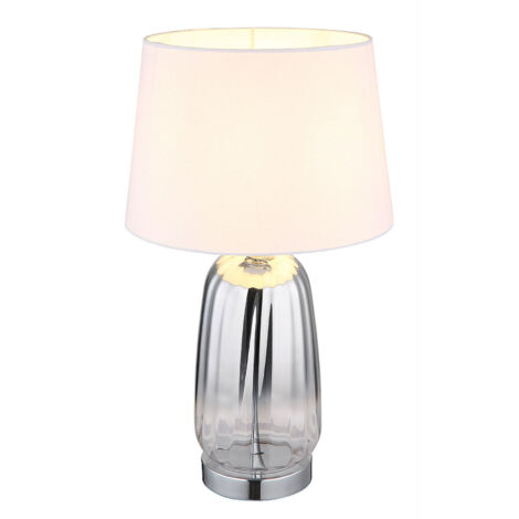 Lampada da tavolo lampada da comodino in legno lampada da tavolo soggiorno lampada da lettura tessuto bianco, quadrato, 1x E27, LxLxH 12x12x30 cm
