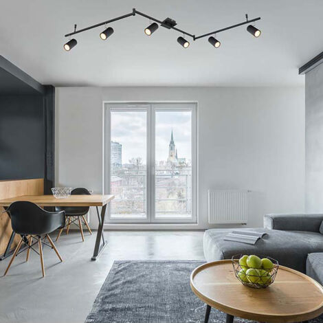 Barra Led Soffitto NETTLIFE Faretto LED Orientabile Da Soffitto GU10 2 Fiamma Faretto Industriale Orientabile Da Soffitto Soggiorno 94300419 Barre Led Soffitto - 2