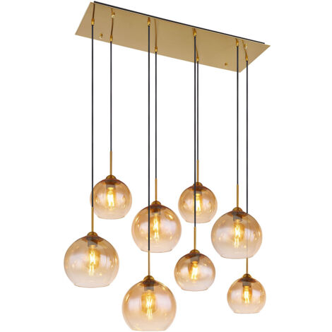 ZMH Lampada A Sospensione In Vetro Con 1 Fiamma E27 Nero 16cm Per Sala Da Pranzo Bar Cucina Soggiorno Senza Lampadina 76097155