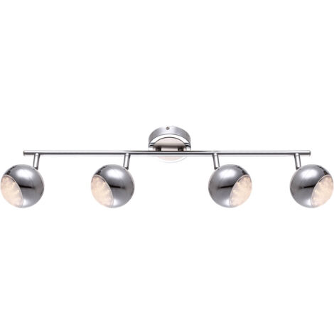 Faretto da soffitto a LED con luce a fascio, per soggiorno, sala da pranzo, faretto cromato regolabile