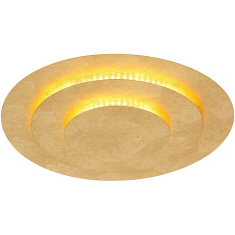 Plafoniera Lampada da soffitto Lampada da soggiorno Lampada da camera da letto LED color oro, metallo, LED 24W 1500Lm bianco caldo, DxH 35x4,7cm