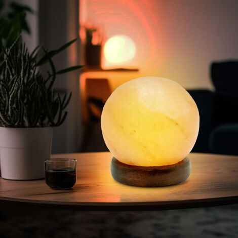 Lampada Di Sale Naturale Cristallo - 3-4 Kg - Luce Calda Risparmio Energetico - 3