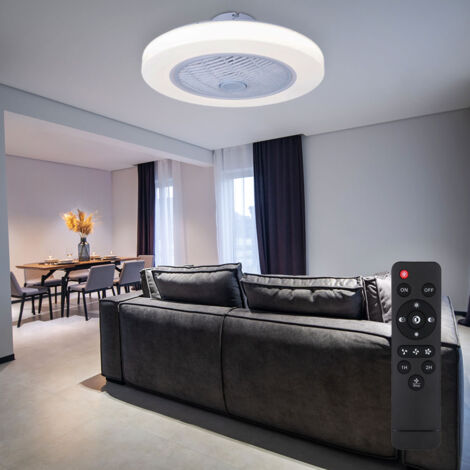 Ventilatore Da Soffitto Con Luce LED 50 Cm E Telecomando - 6 Velocità, Inversione Stagionale - Per Camera E Soggiorno