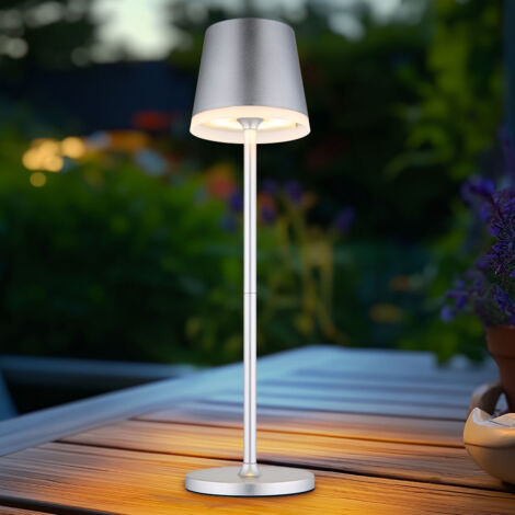 Lampada da Tavolo Solare per Esterni Forma di Cuore Retrò Patio LED H 32,4 CM