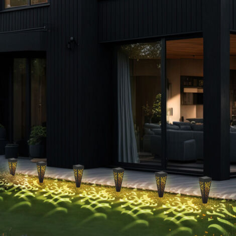 MeLiTec LK18: Set Da 2 Luci Solari Da Giardino A Sfera, Bianco E Ambra, IP44