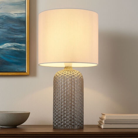 Lampada Da Comodino In Vetro Bohémien | 15.5 Cm Di Design Colorato Con Base In Legno, Ricaricabile USB | Luce Notturna Per Camera Da Letto, Soggiorno, Idea Regalo - 3