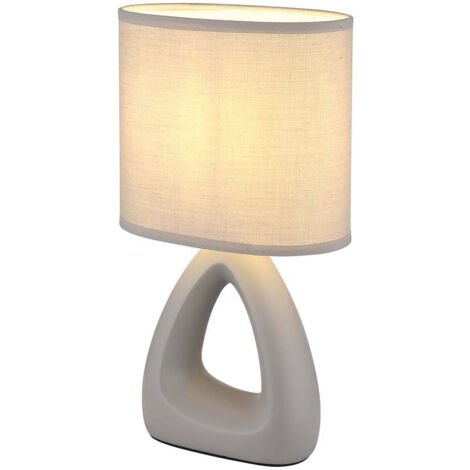 Lampada da comodino moderna in ceramica e tessuto - Beige | Leroy Merlin