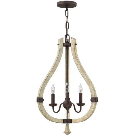 Elstead Middlefield - Lampadario 3 Luci Ferro Finitura Ruggine, E14 (1/4)