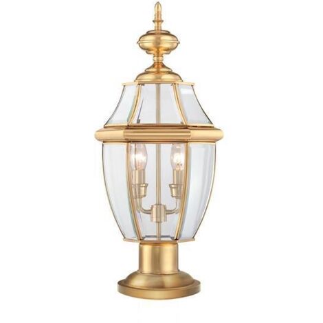 Lampada da esterno lampada da giardino piedistallo luce 57cm lanterna classica in ottone da percorso