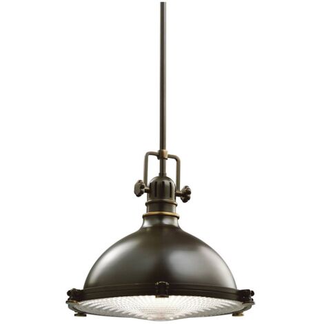 Lampada a sospensione lampada da soffitto lampada a sospensione in acciaio vetro lampada da pranzo D 33,7 cm bronzo (1/5)