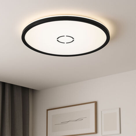 Briloner – Plafoniera LED nera con retroilluminazione – 22W 3000lm bianco neutro – Diametro 42 cm, spessore 2,9 cm – Grado di protezione IP20 (1/5)