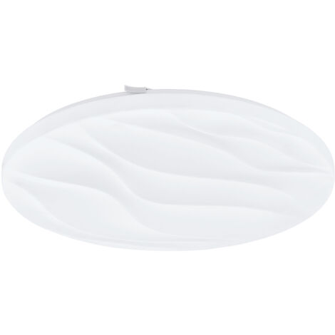 Plafoniera Moderna Benariba Acciaio Bianco Luce Led Integrato 22W